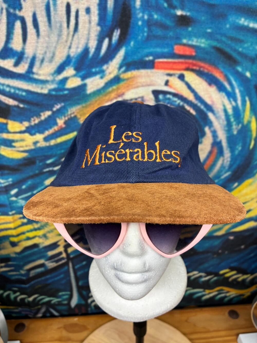 Vintage Les Misérables Hat Made in USA | 1990s Broadway Musical Cap | Suede